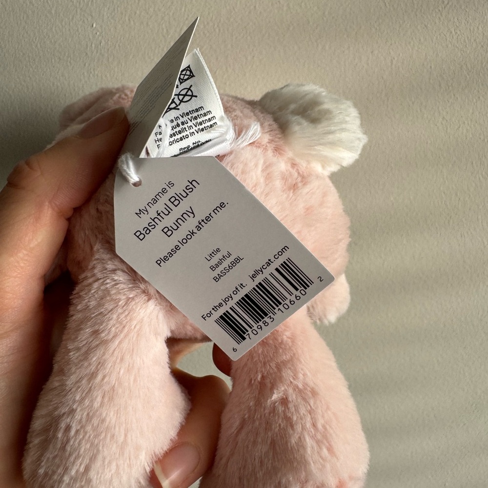 Jellycat Bashful Blush Bunny Small Authentic NWT - Picture 4 of 5